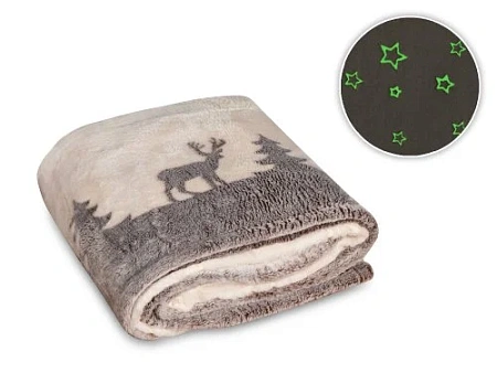 Плед из флиса Новогодний, светящийся