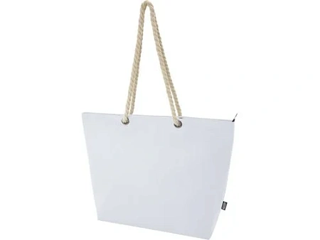 Пляжная сумка-холодильник Panama GRS из переработанных материалов с ручками-шнурками