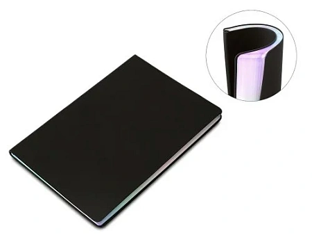 Блокнот А5 в гибкой обложке Fellini с голографическим срезом