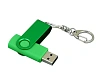 USB 2.0- флешка промо на 16 Гб с поворотным механизмом и однотонным металлическим клипом