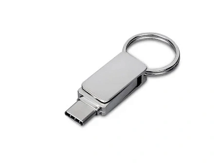 USB 3.0- флешка Mercury на 16 Гб с поворотным механизмом и дополнительным разъемом Type-C