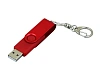 USB 2.0- флешка промо на 16 Гб с поворотным механизмом и однотонным металлическим клипом