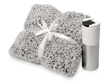 Подарочный набор Хюгге с пледом и термокружкой